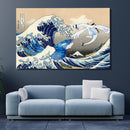 Lugia Vs Kyogre The Great Wave Japan - Living Room - Canvas Wall Art - Print - Wall Decor