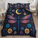 Mystical Dragonfly Moon Phase Bedding Set