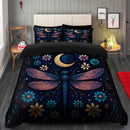 Mystical Dragonfly Moon Phase Bedding Set