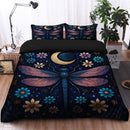 Mystical Dragonfly Moon Phase Bedding Set
