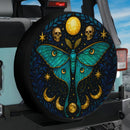 Gothic Luna Moth Butterfly Skull Sun Moon Jeep Car Spare Tire Cover
