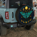 Gothic Luna Moth Butterfly Skull Sun Moon Jeep Car Spare Tire Cover