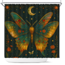 Luna Moth Moon Phase Art Butterfly Shower Curtain