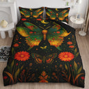 Luna Moth Moon Phase Art Butterfly Bedding Set
