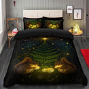 Golden Squirrels Cosmic Bedding Set