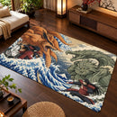 Madara Vs Hashirama The Great Wave Japan Rectangular Area Rug