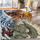 Madara Vs Hashirama The Great Wave Japan Rectangular Area Rug