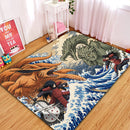 Madara Vs Hashirama The Great Wave Japan Rectangular Area Rug
