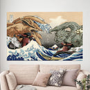 Madara Vs Hashirama The Great Wave Japan - Living Room - Canvas Wall Art - Print - Wall Decor