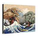 Madara Vs Hashirama The Great Wave Japan - Living Room - Canvas Wall Art - Print - Wall Decor
