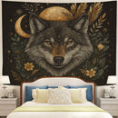 Magical Wolf Folk Culture Art Tapestry