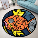 Magikarp Pokemon Stained Glass Round Rug
