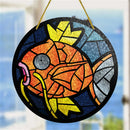 Magikarp Pokemon Round Stained Glass Suncatcher