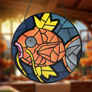 Magikarp Pokemon Round Stained Glass Suncatcher