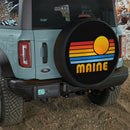 Sunset Retro Maine Car Spare Tire Cover