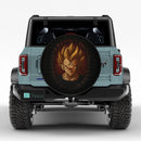 Majin Vegeta Goku Break Wall Jeep Car Spare Tire Cover