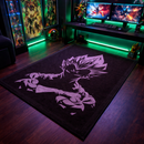 Majin Vegeta Grunge Rectangular Area Rug