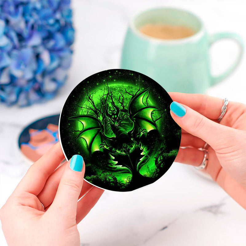 Maleficent Moonlight Ceramic Decor Coaster - Gift Idea