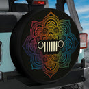 Mandala Art Colorful Jeep Car Spare Tire Cover