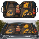 Mareep x Flaaffy x Ampharos Pokemon Car Auto Sunshades