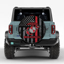 Marines American Flag Jeep Car Spare Tire Cover