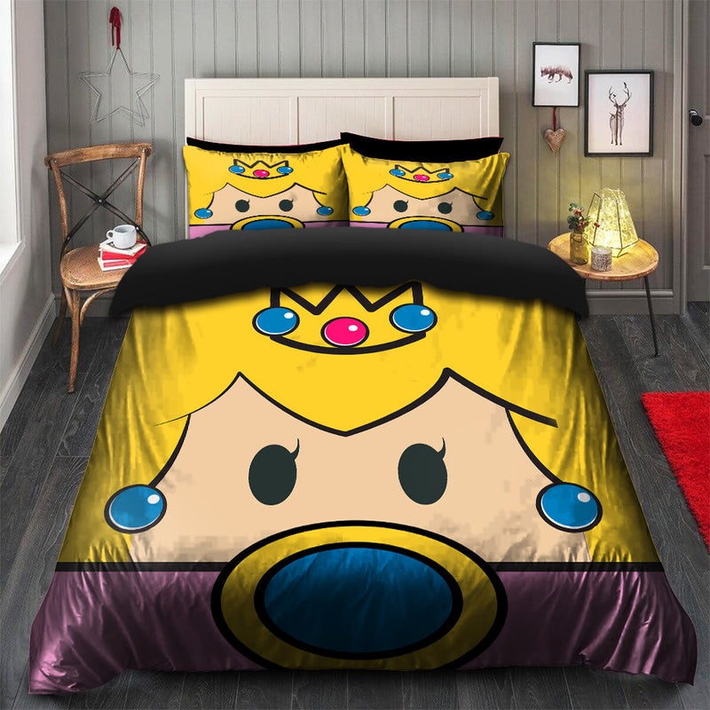 Mario Princess Bedding Set Duvet Cover And 2 Pillowcases