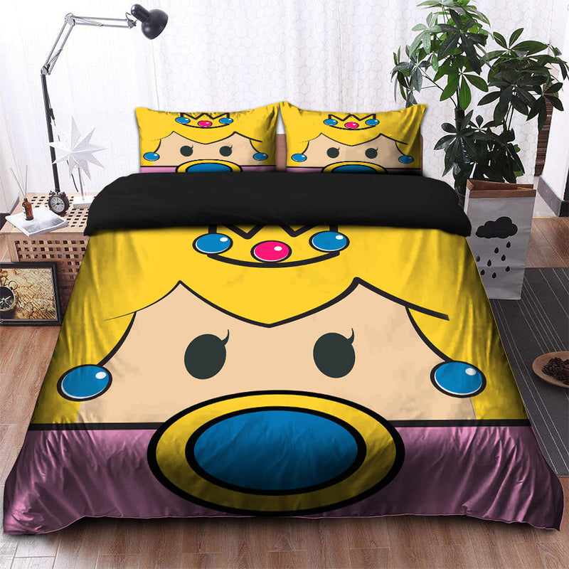 Mario Princess Bedding Set Duvet Cover And 2 Pillowcases