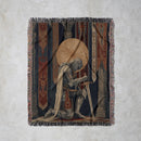 Medieval Knight Sodier Gothic Fantasy Woven Throw Blanket