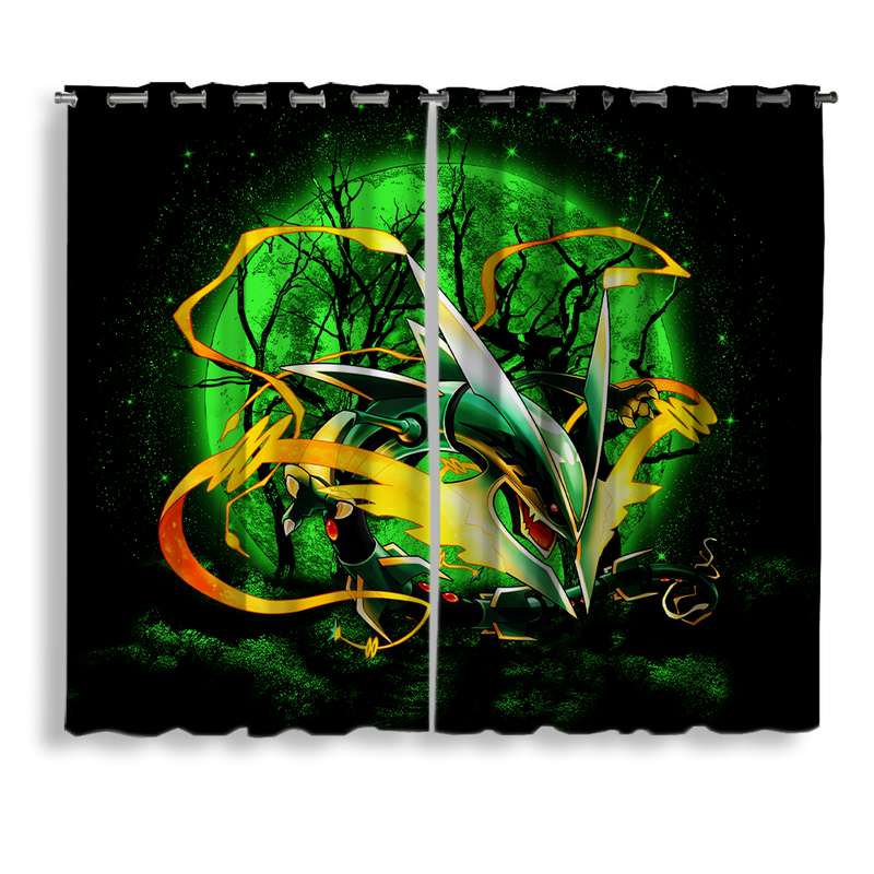 Mega X Rayquaza Moonlight Window Curtain