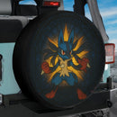 Mega Lucario Pokemon Stained Glass Jeep Car Spare Tire Cover