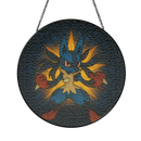 Mega Lucario Pokemon Stained Glass Suncatcher