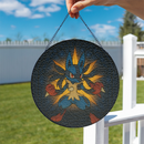 Mega Lucario Pokemon Stained Glass Suncatcher