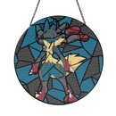Mega Lucario Pokemon Stained Glass Suncatcher