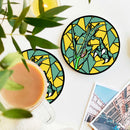 Mega Rayquaza Pokemon Stained Glass Decor Coaster - Gift Idea