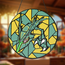 Mega Rayquaza Pokemon Stained Glass Suncatcher