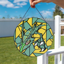 Mega Rayquaza Pokemon Stained Glass Suncatcher