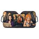 Members of the Straw Hat Pirates from One Piece Car Auto Sunshades