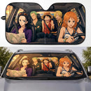 Members of the Straw Hat Pirates from One Piece Car Auto Sunshades