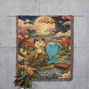 Meowth Wobbuffet Pokemon Woven Throw Blanke