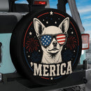 Merica Chihuahua Patriotic Dog Car Spare Tire Cover