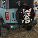 Merica Chihuahua Patriotic Dog Car Spare Tire Cover