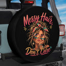 Messy Hair Don't Care Car Spare Tire Cover