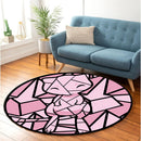 Mew Pokemon Stained Glass Round Rug