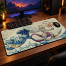 Mew Two Pokemon The Great Wave Japan Desk Mat