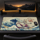 Mew Two Pokemon The Great Wave Japan Desk Mat