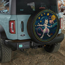 Mewtwo Mew Starry Night Pokemon Stained Glass Jeep Car Spare Tire Cover