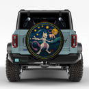 Mewtwo Mew Starry Night Pokemon Stained Glass Jeep Car Spare Tire Cover