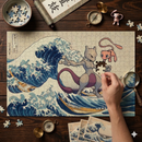 Mew Two Mew Pokemon The Great Wave Jigsaw Puzzle