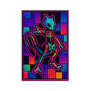 Mewtwo Neon Skeleton Stained Glass Jigsaw Puzzle