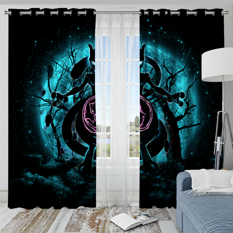 Mewtwo Pokemon Moonlight Window Curtain